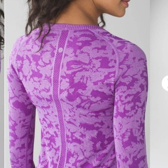 Lululemon Swiftly Tech Long Sleeve Crew Heathered Tender Violet Size 4 - Picture 4 of 12